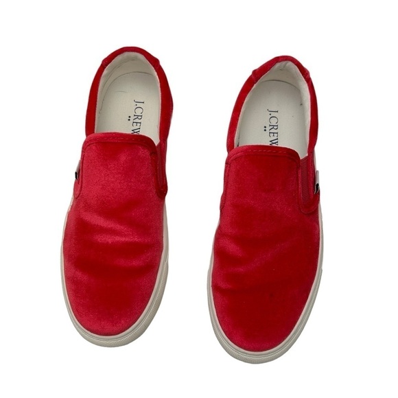 J.Crew Road Trip Crushed Velvet Barbie Pink Slip On Loafers Shoes SZ 6 Preppy - Picture 2 of 12